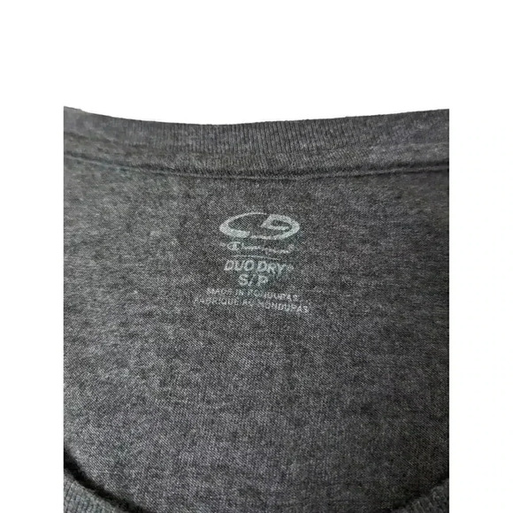 Champion Duo Dry Scoop Neck Short Sleeve Gray T-shirt Size S - Picture 4 of 5